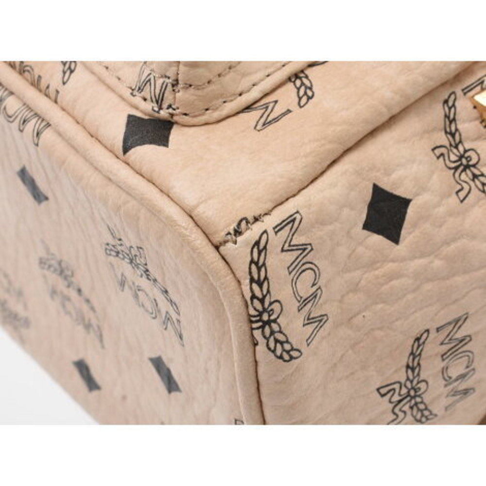 Mcm Mini Backpack Side Studs Beige - image 7